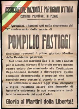 IX anniversario della morte di Pompilio Fastiggi - 1953