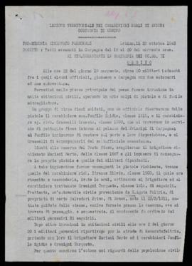 &quot;Fatti avvenuti in Carpegna dal 19 al 20 ottobre 1943&quot; - 1943