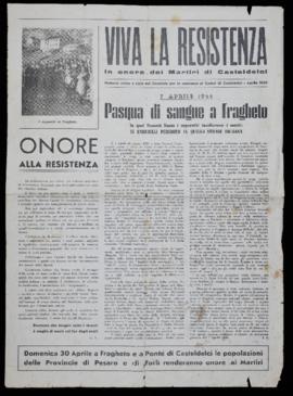 &quot;Viva la Resistenza in onore dei martiri di Casteldelci&quot; - 1950