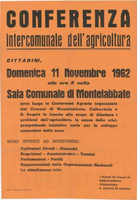 &quot;Conferenza intercomunale dell&#039;agricoltura&quot; - 1962