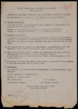 Convenzione salariale bagnini - 1946