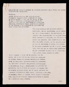 &quot;Relazione del compagno Monaldi al Comitato direttivo della Camera del lavoro&quot; - 1972