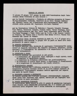 Accordo Fonderia Montecatini - 1961