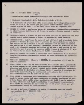 Accordo integrativo provinciale operai edili - 1966