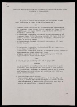 Contratto provinciale operai agricoli - 1984
