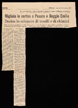 &quot;Migliaia in corteo a Pesaro e Reggio Emilia&quot; - 1971