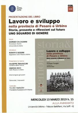 “Lavoro e sviluppo nella provincia di Pesaro e Urbino” - 2019