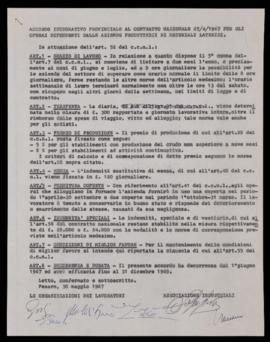 Accordo integrativo operai dipendenti aziende produttrici materiali laterizi - 1967