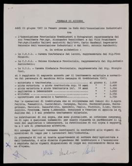 Accordo personale di trebbiatura - 1967
