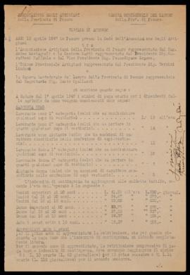 Accordo dipendenti sartorie da uomo - 1947