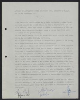 Verbale e accordo di attuazione delle decisioni della Segreteria Flc - 1975