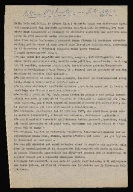 Comunicato stampa per l&#039;Unità - 1962