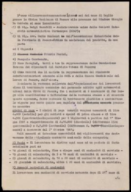 Accordo conciliazione vertenza SIAP - 1961