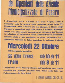 Dipendenti aziende municipalizzate di Pesaro - [1966]