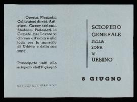 &quot;Sciopero generale della zona di Urbino&quot; - [1967]