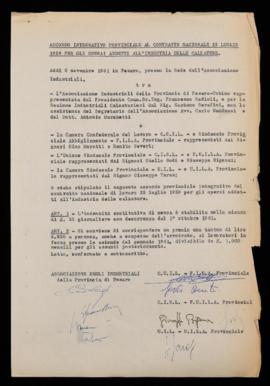 Accordo operai settore calzature - 1961