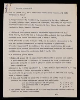 Accordo salariale panettieri - 1963
