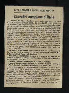 &quot;Scavolini campione d&#039;Italia [cadetti]&quot;