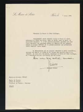 Lettera di Jacques Chirac a Giorgio Tornati
