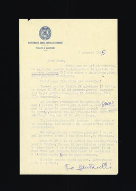 [Lettera di Enzo Santarelli sulla revisione, pubblicazione e diffusione del libro di Giuseppe Mar...