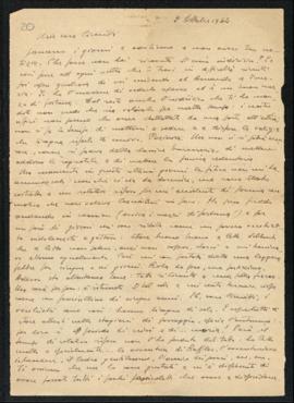 Lettera di Bruno Venturini del 2 ottobre 1944