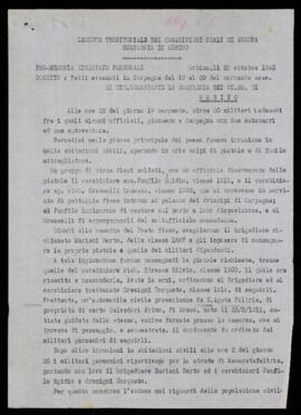 "Fatti avvenuti in Carpegna dal 19 al 20 ottobre 1943" - 1943