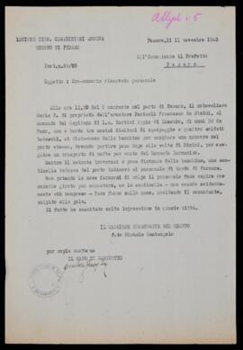 "Pro memoria riservato personale" - 1943
