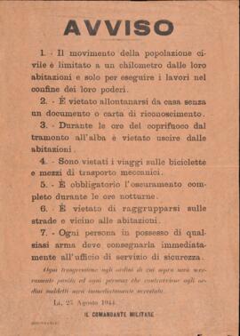 "Avviso" - 1944