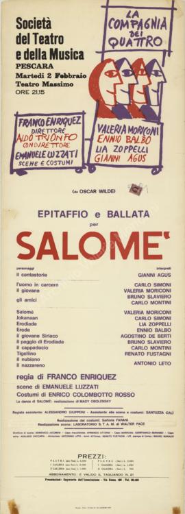 &quot;Epitaffio e ballata per Salomè&quot;