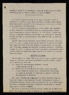 "Piano di lavoro per i Congressi di lega" - 1955
