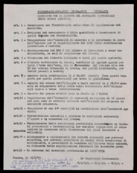 "Richieste per il rinnovo del contratto provinciale degli operai agricoli" - 1975