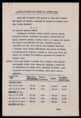 "Accordo operante nel comune di Gabicce Mare" - 1961