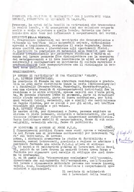 "Proposta del Comitato di solidarietà con i lavoratori della Benelli ai sindacati" - 1989