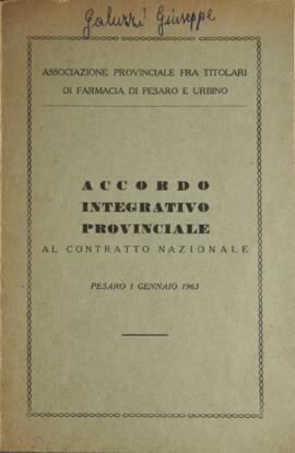 Accordo integrativo provinciale al Contratto nazionale Pesaro
