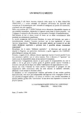 "Un minuto e mezzo!"