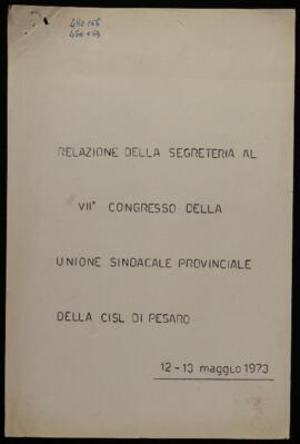 VII Congresso della Cisl di Pesaro