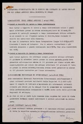 Piattaforma rivendicativa per gli operai agricoli