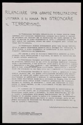 "Rilanciare una grande mobilitazione unitaria" - 1982