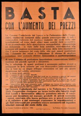 "Basta con l'aumento dei prezzi" - 1963