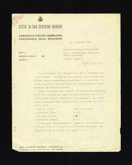 [Lettera di Lucio Angeloni sulla composizione del CLN di San Severino Marche]
