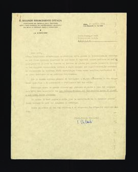 [Richiesta di contribuire alla redazione di un'antologia celebrativa della guerra di liberazione inviata da Felice Chilanti]