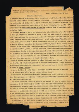 [Lettera di Angelo Guacci sull'inaugurazione di un monumento-sacrario]
