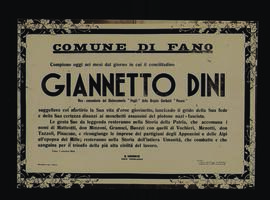 [Manifesto in ricordo di Giannetto Dini]